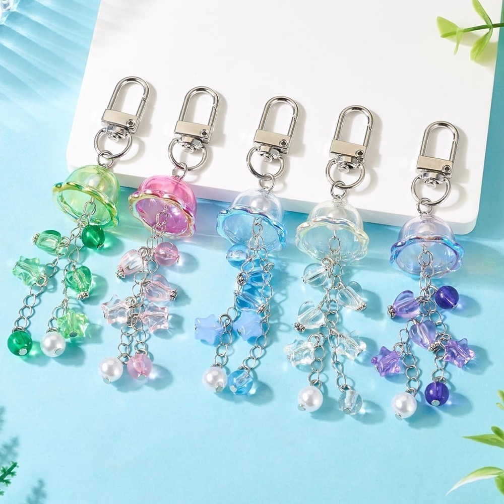 Colorful Jellyfish Keychain (pick 1 of 5 colors above) NWT